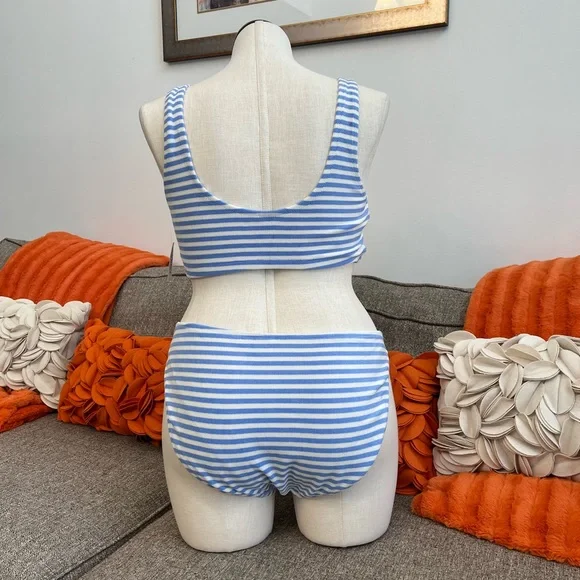 ❣️🆕Old Navy Blue & White Stripe Classic Terry Bikini❣️ - Picture 6 of 9
